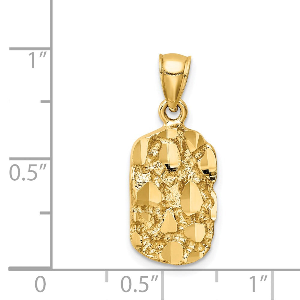 Million Charms 14K Yellow Gold Themed Nugget Pendant