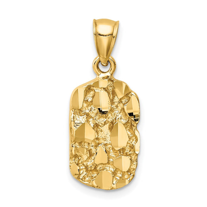 Million Charms 14K Yellow Gold Themed Nugget Pendant