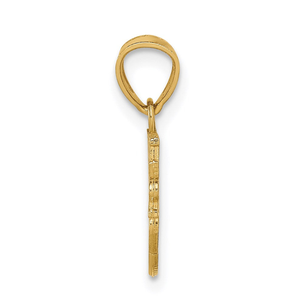 Million Charms 14K Yellow Gold Themed Diamond-Cut Special Sister Pendant