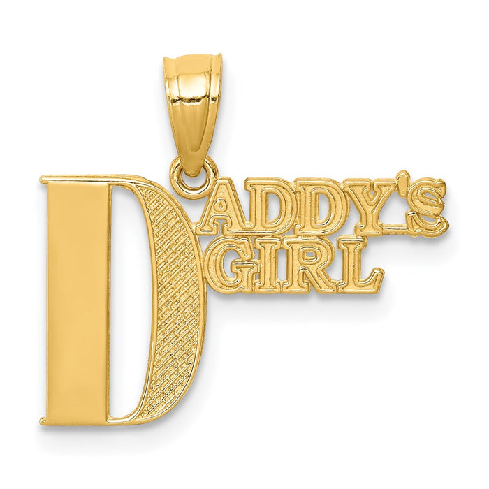 Million Charms 14K Yellow Gold Themed Daddy'S Girl Pendant
