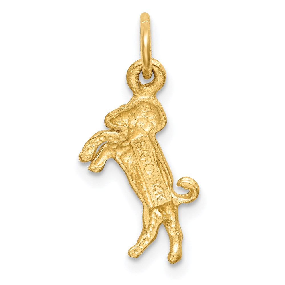 Million Charms 14K Yellow Gold Themed Satin Aries Zodiac Charm