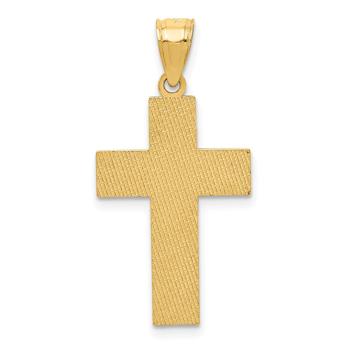 Million Charms 14K Two-Tone Relgious Crucifix Pendant