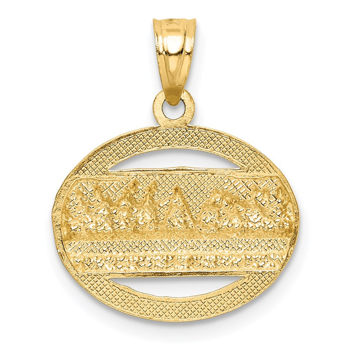 Million Charms 14K Yellow Gold Themed With Rhodium-plated The Last Super Pendant