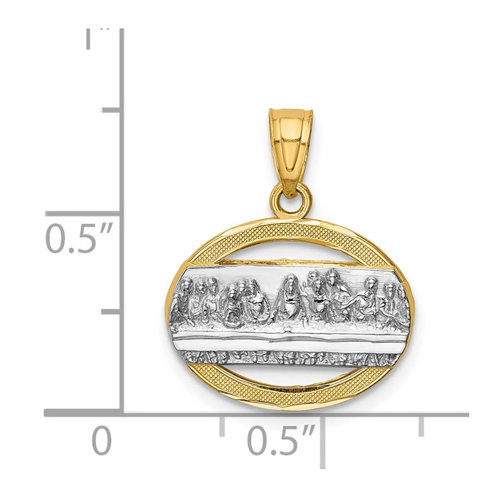 Million Charms 14K Yellow Gold Themed With Rhodium-plated The Last Super Pendant