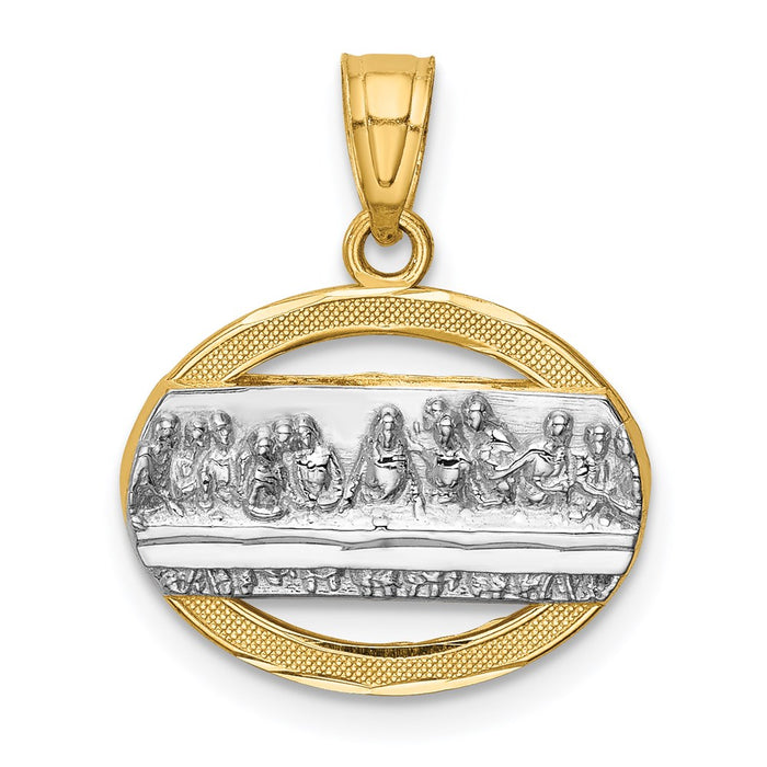 Million Charms 14K Yellow Gold Themed With Rhodium-plated The Last Super Pendant