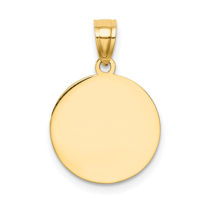 Million Charms 14K Yellow Gold Themed With Rhodium-plated Last Super Pendant