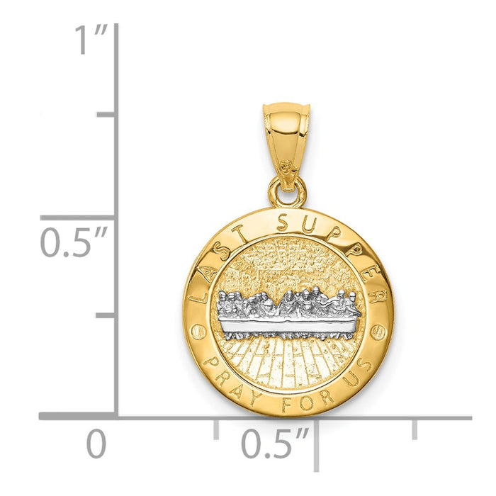 Million Charms 14K Yellow Gold Themed With Rhodium-plated Last Super Pendant