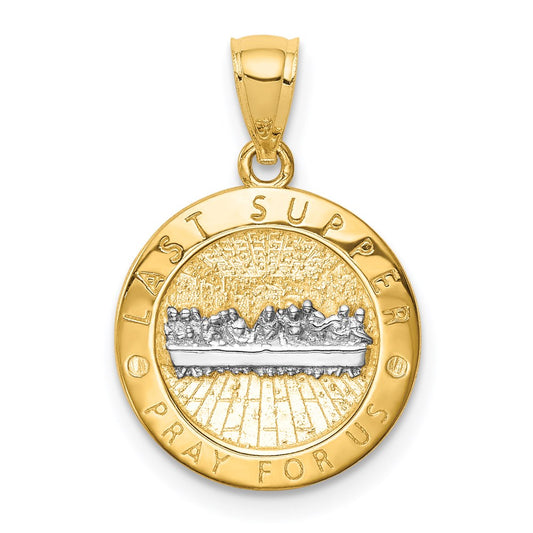 Million Charms 14K Yellow Gold Themed With Rhodium-plated Last Super Pendant
