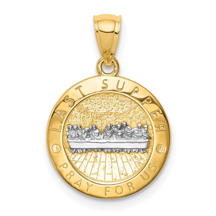 Million Charms 14K Yellow Gold Themed With Rhodium-plated Last Super Pendant