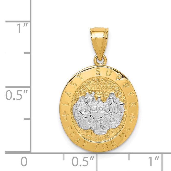 Million Charms 14K Yellow Gold Themed With Rhodium-plated Last Super Pendant