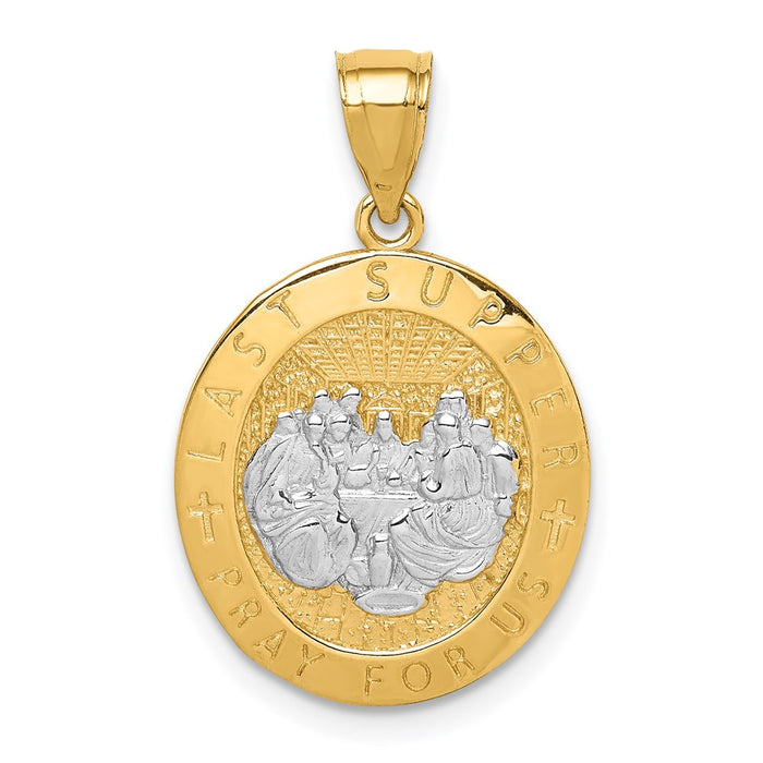 Million Charms 14K Yellow Gold Themed With Rhodium-plated Last Super Pendant