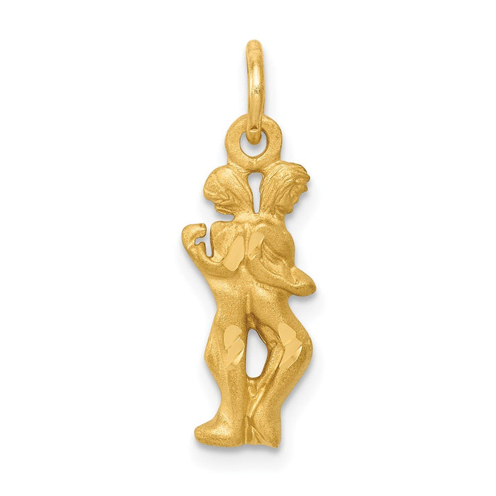 Million Charms 14K Yellow Gold Themed Gemini Zodiac Charm