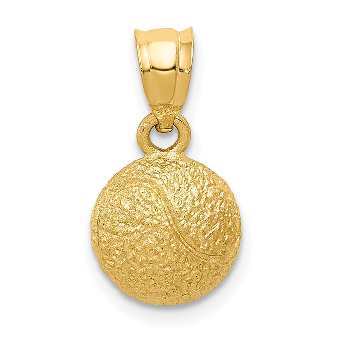 Million Charms 14K Yellow Gold Themed Sports Tennis Ball Pendant