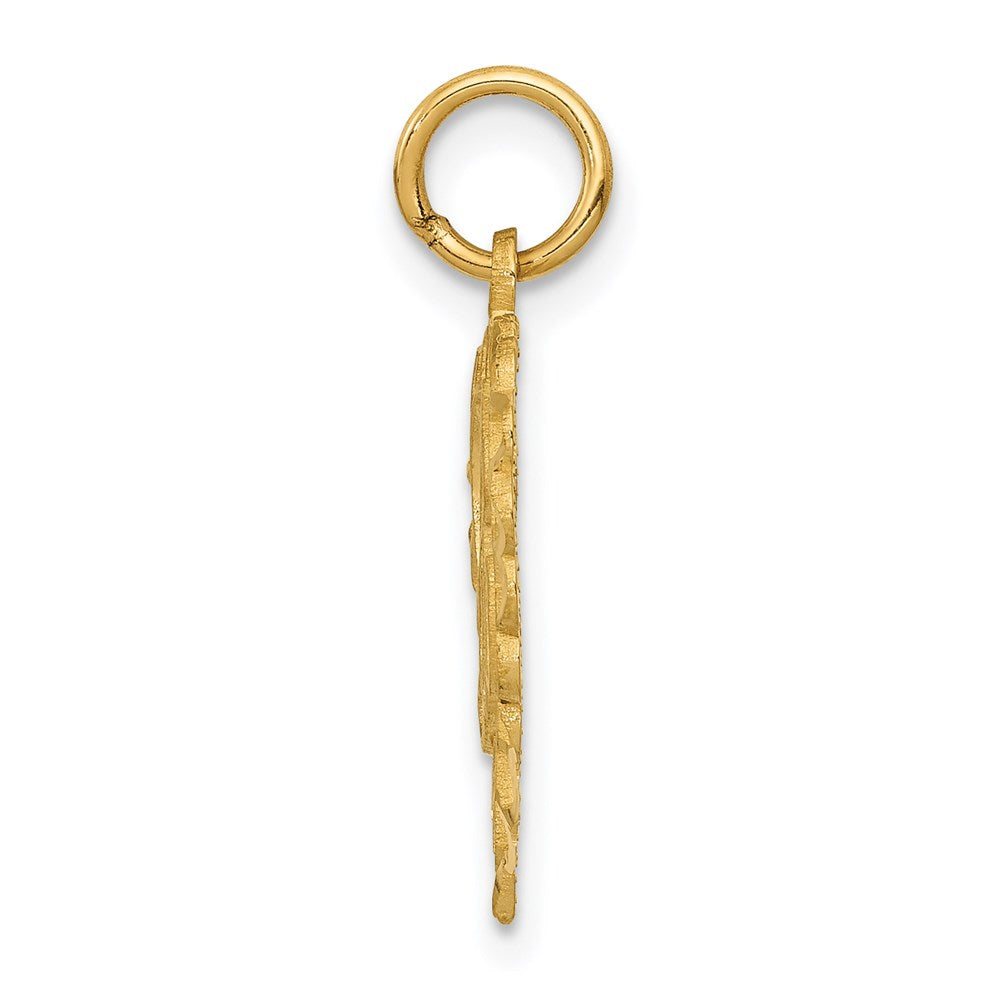 Million Charms 14K Yellow Gold Themed Alphabet Letter Initial A Charm