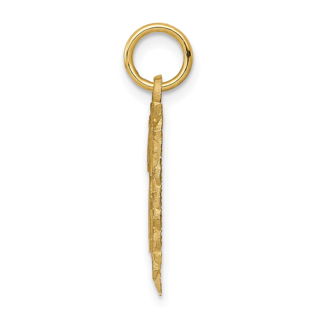 Million Charms 14K Yellow Gold Themed Alphabet Letter Initial J Charm