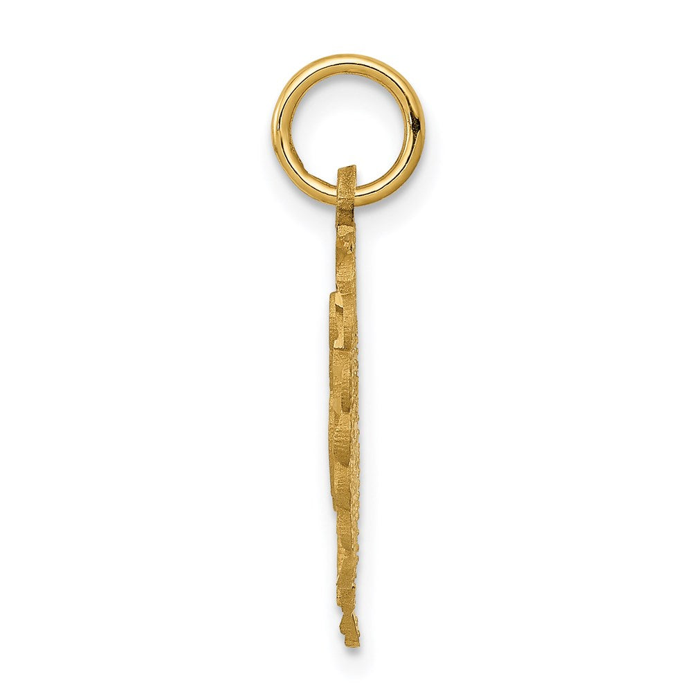 Million Charms 14K Yellow Gold Themed Alphabet Letter Initial K Charm