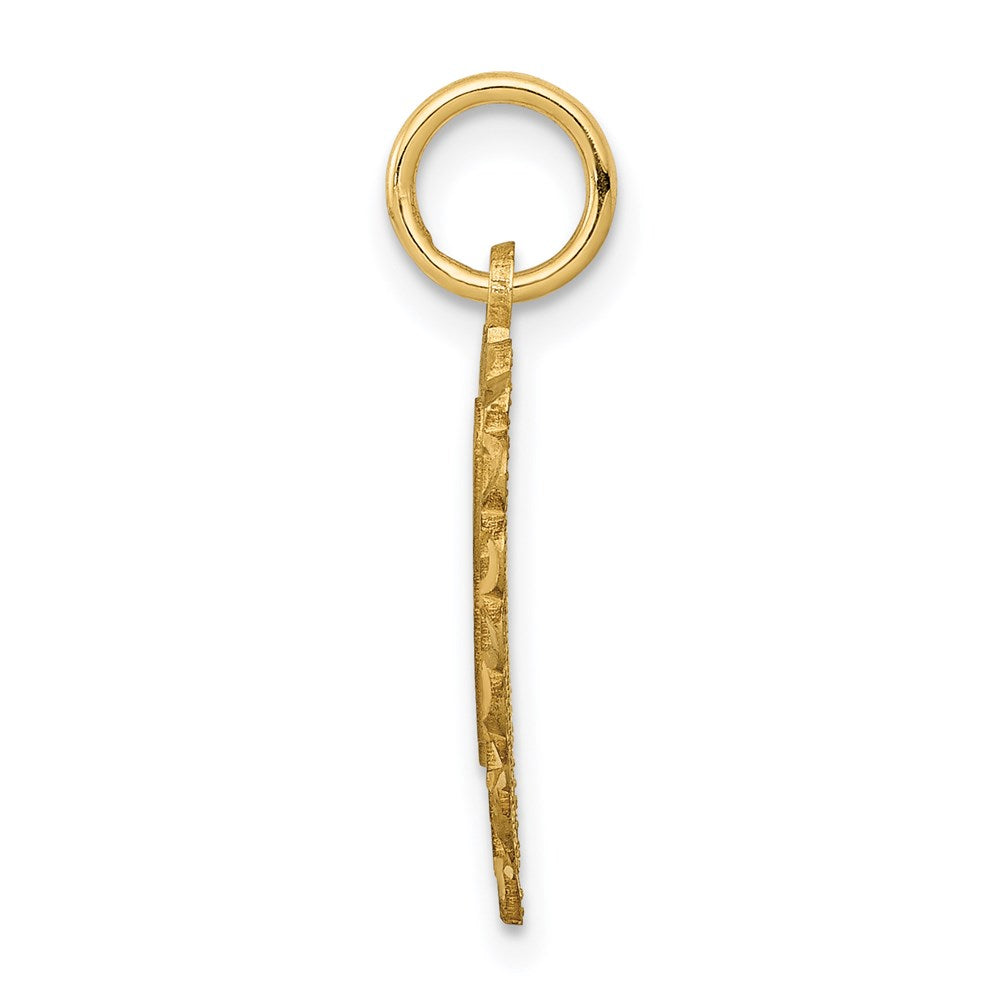 Million Charms 14K Yellow Gold Themed Alphabet Letter Initial L Charm