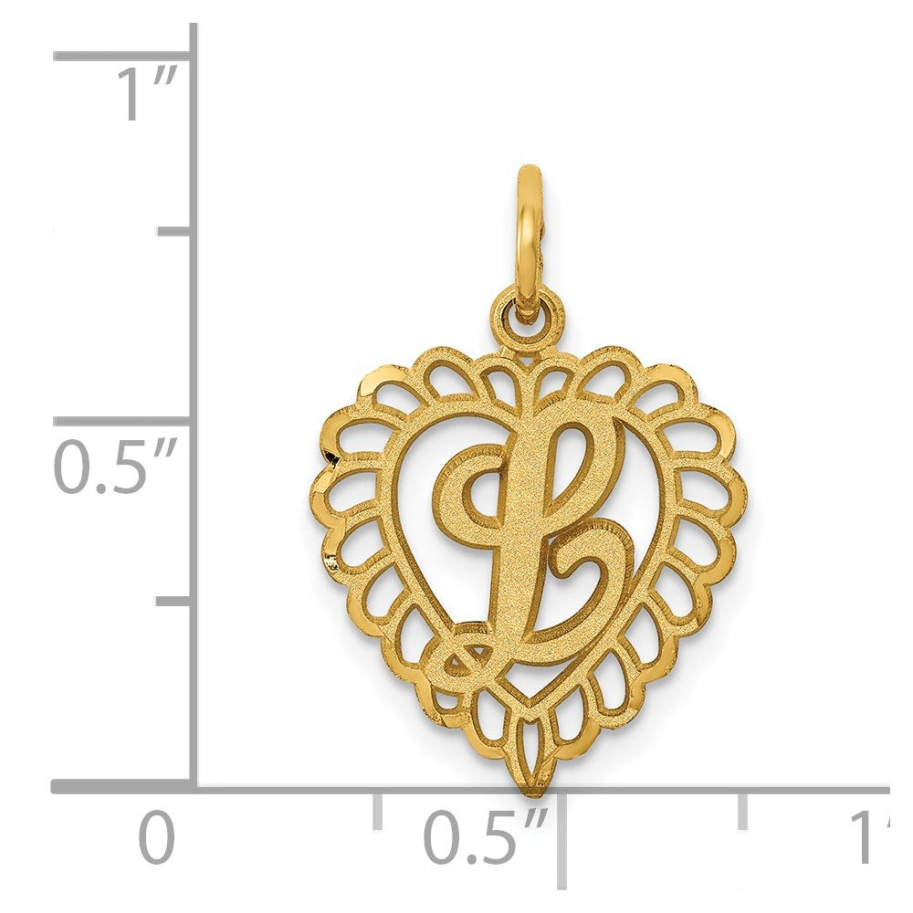 Million Charms 14K Yellow Gold Themed Alphabet Letter Initial L Charm