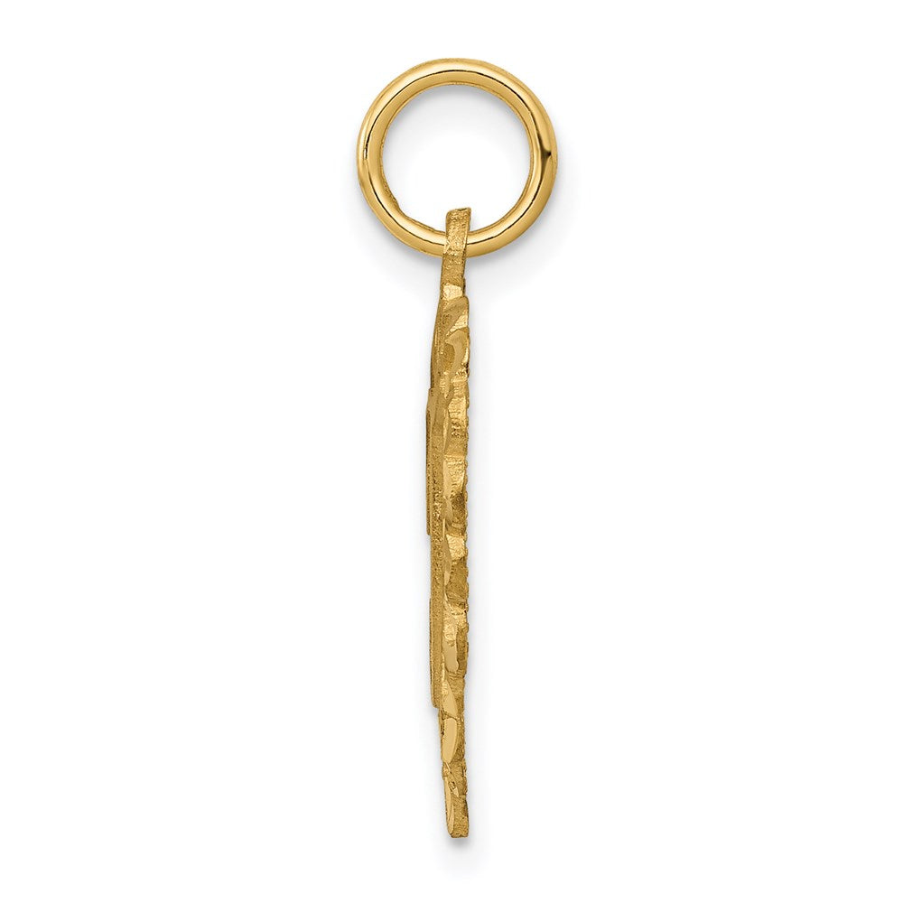 Million Charms 14K Yellow Gold Themed Alphabet Letter Initial T Charm