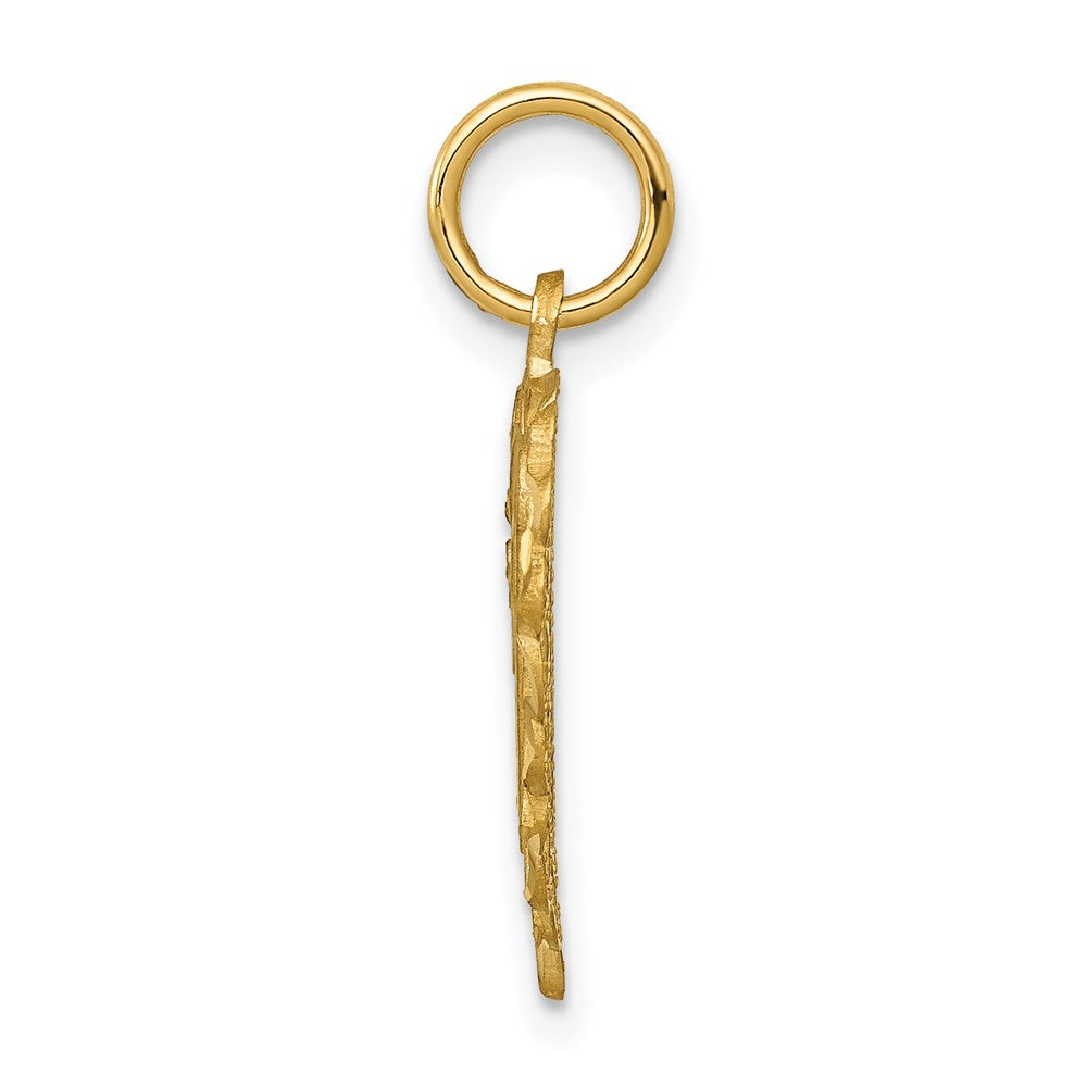 Million Charms 14K Yellow Gold Themed Alphabet Letter Initial V Charm
