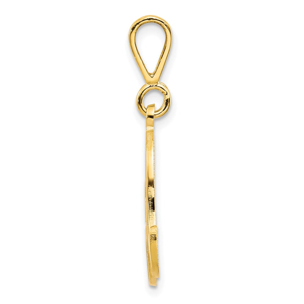 Million Charms 14K Yellow Gold Themed Alphabet Letter Initial A Charm