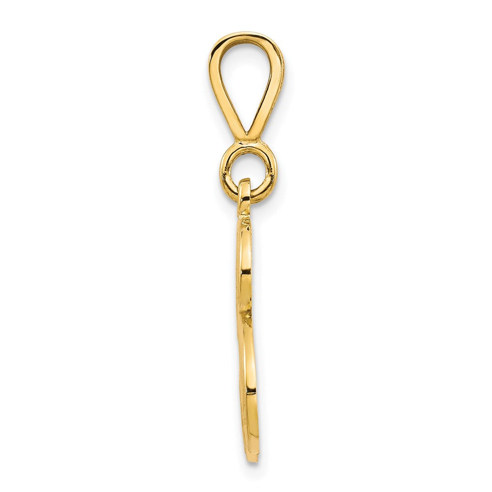 Million Charms 14K Yellow Gold Themed Alphabet Letter Initial B Charm