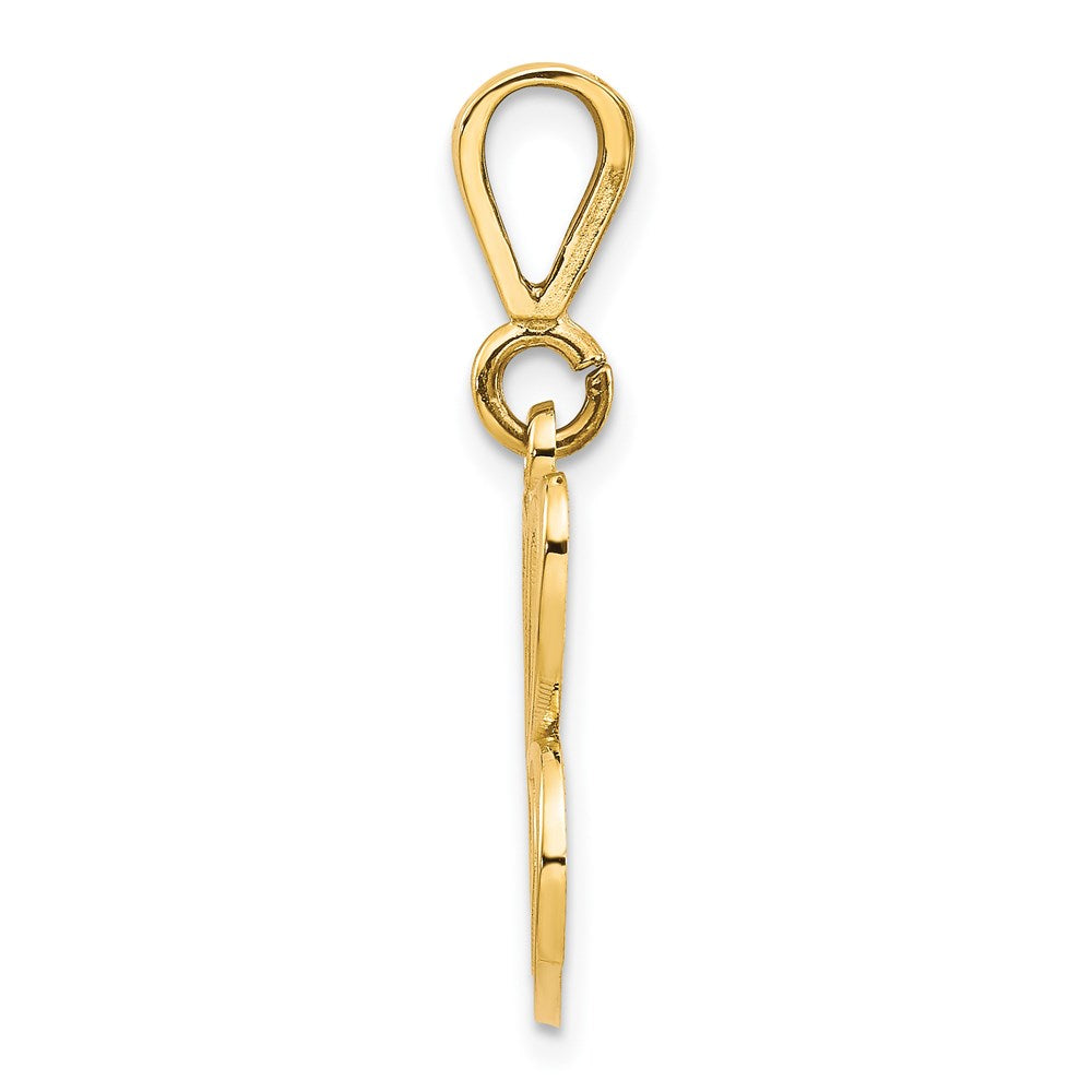 Million Charms 14K Yellow Gold Themed Alphabet Letter Initial C Charm