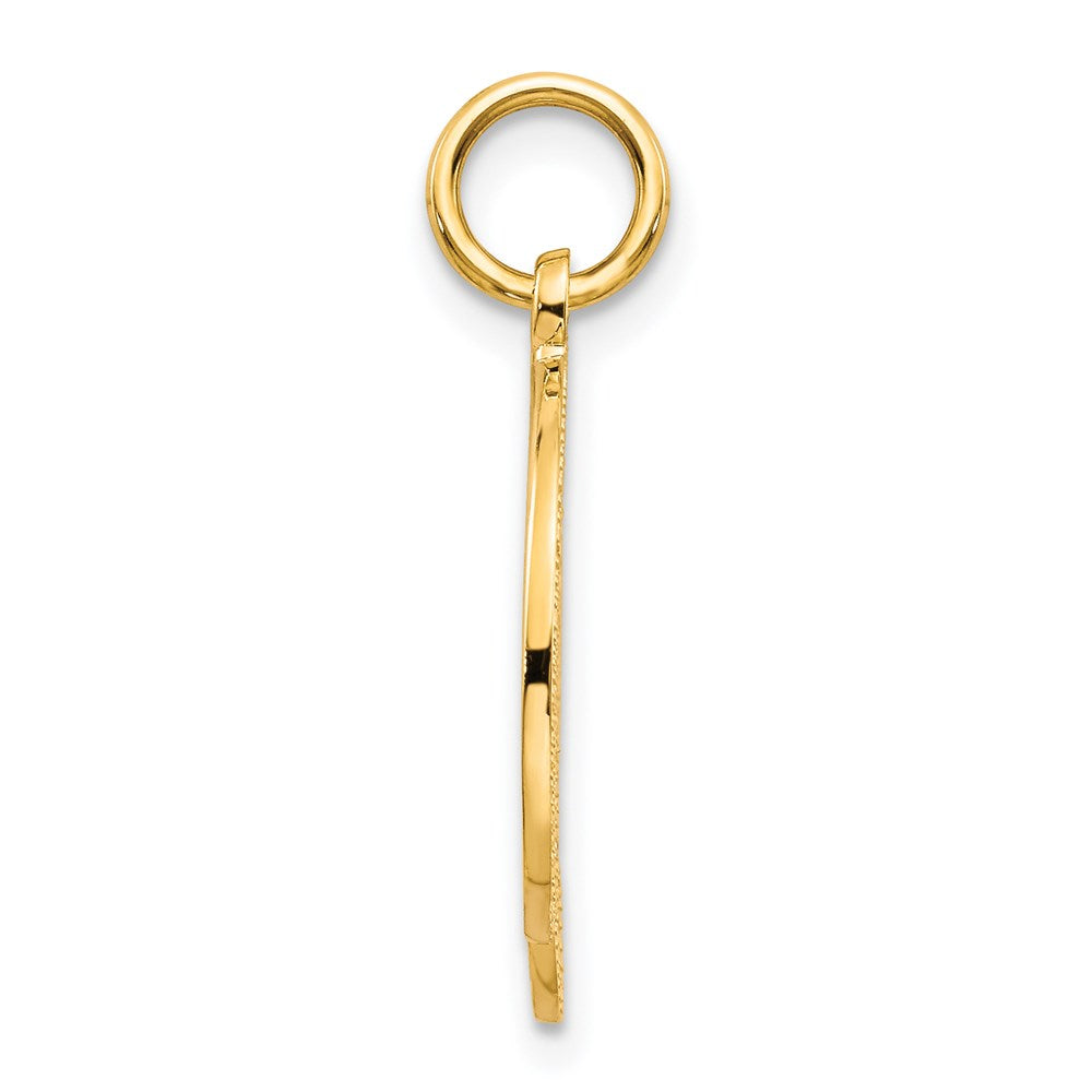 Million Charms 14K Yellow Gold Themed Alphabet Letter Initial D Charm