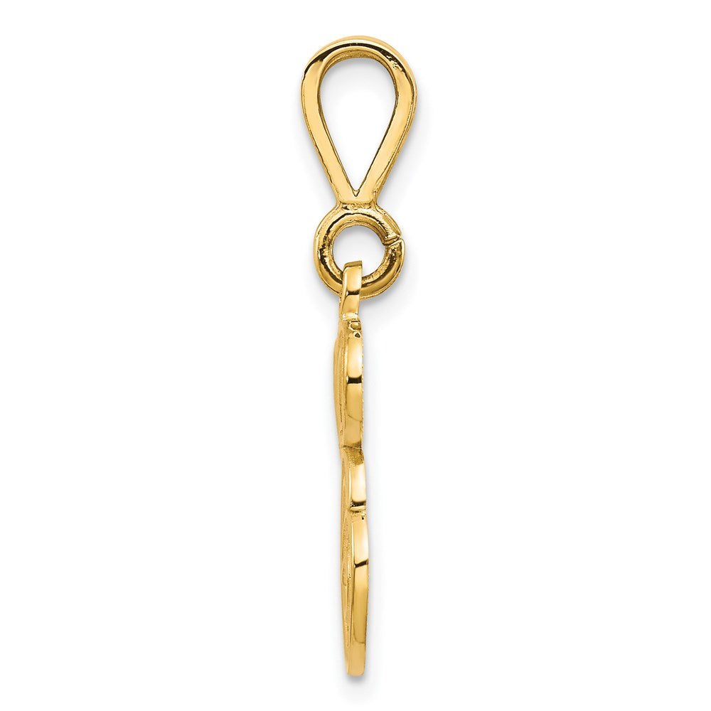 Million Charms 14K Yellow Gold Themed Alphabet Letter Initial E Charm