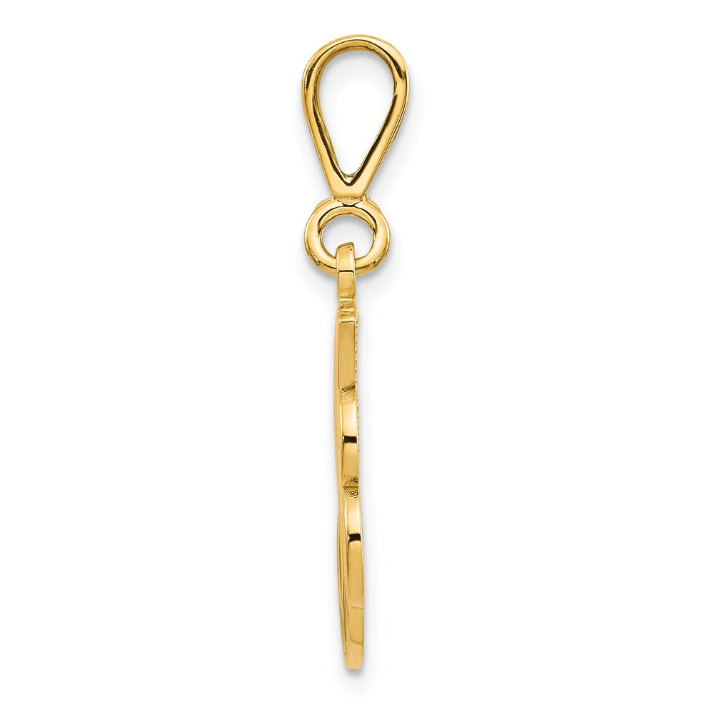 Million Charms 14K Yellow Gold Themed Alphabet Letter Initial J Charm