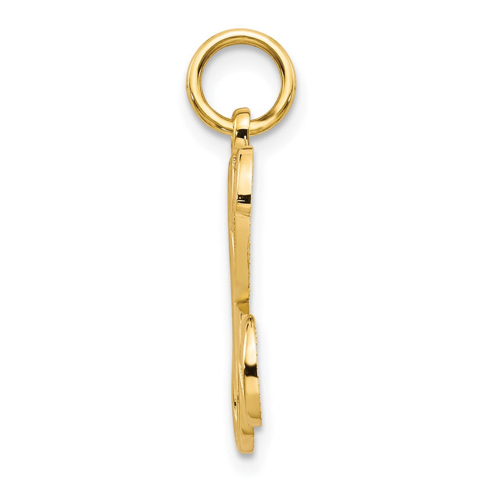 Million Charms 14K Yellow Gold Themed Alphabet Letter Initial K Charm