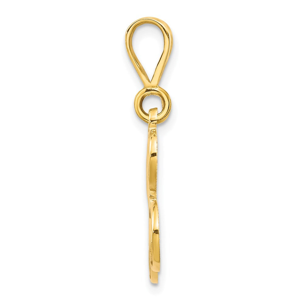 Million Charms 14K Yellow Gold Themed Alphabet Letter Initial L Charm