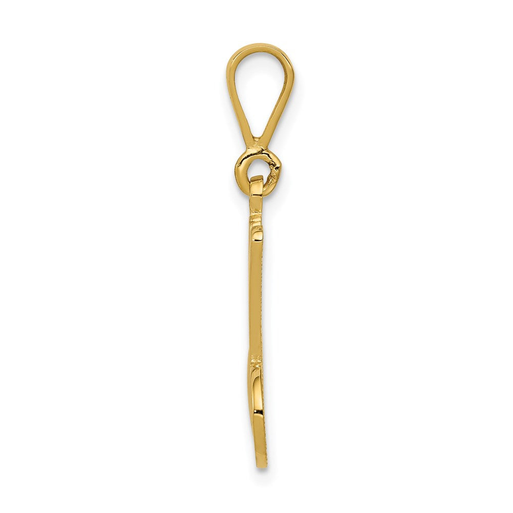 Million Charms 14K Yellow Gold Themed Alphabet Letter Initial M Charm