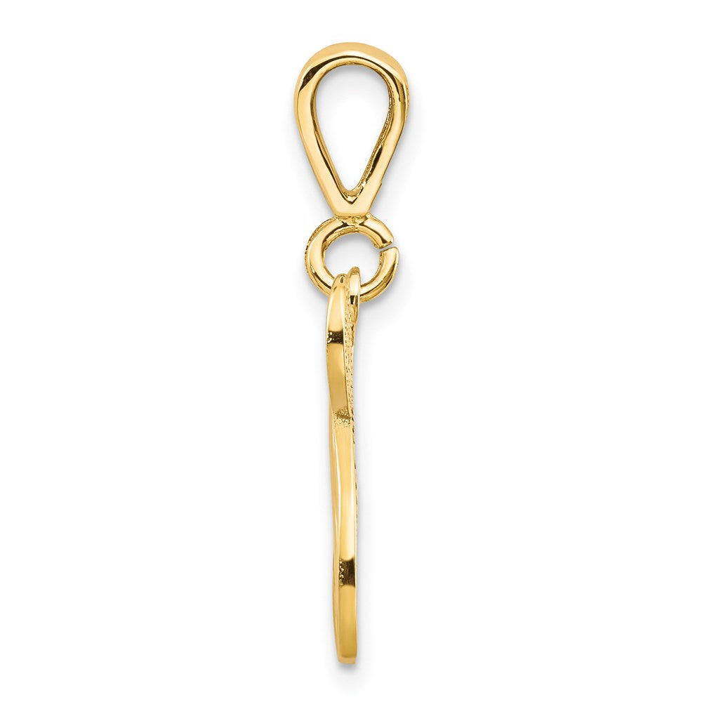 Million Charms 14K Yellow Gold Themed Alphabet Letter Initial N Charm