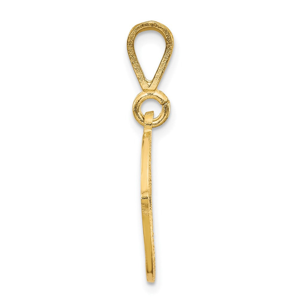 Million Charms 14K Yellow Gold Themed Alphabet Letter Initial O Charm