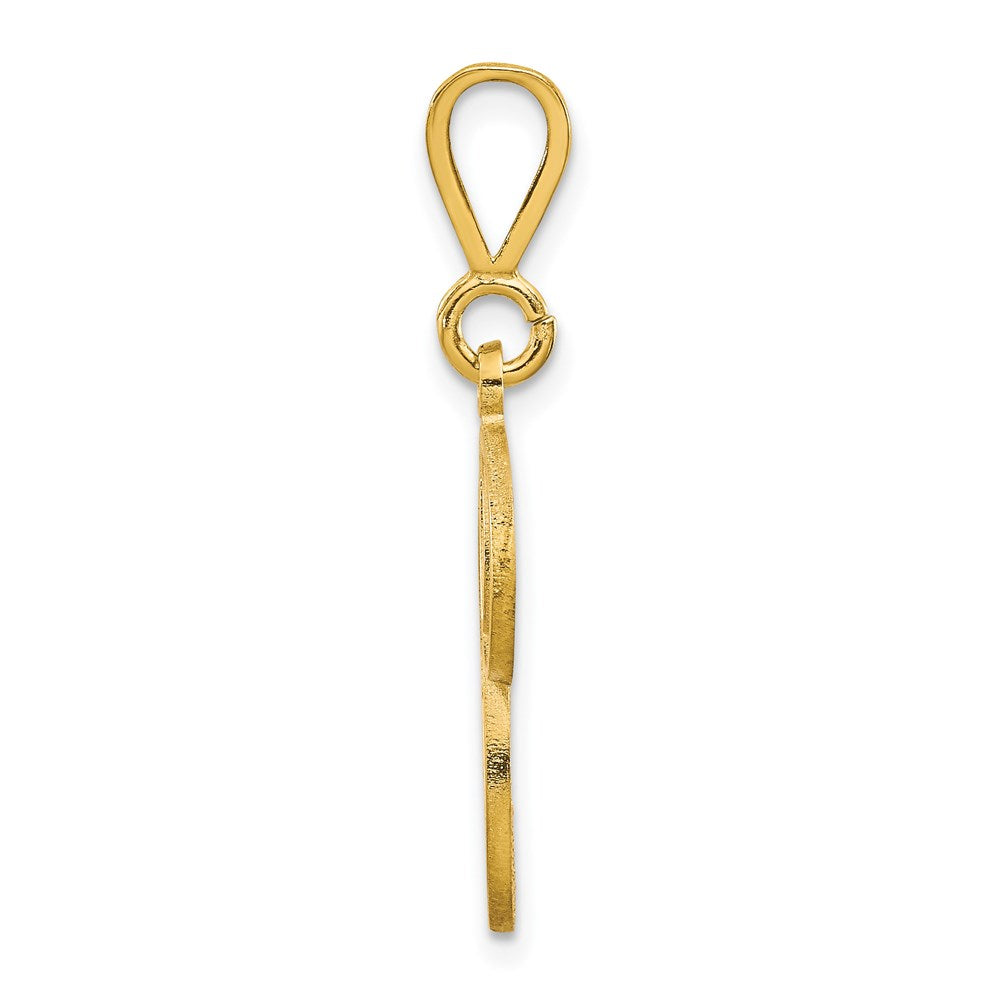 Million Charms 14K Yellow Gold Themed Alphabet Letter Initial P Charm