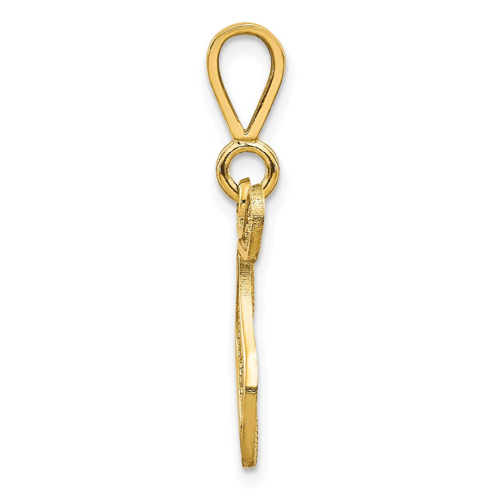 Million Charms 14K Yellow Gold Themed Alphabet Letter Initial T Charm