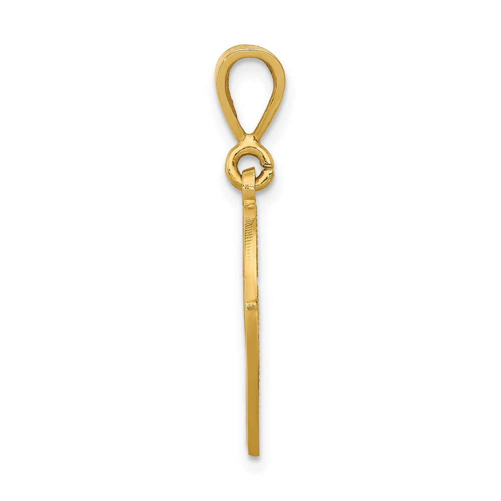 Million Charms 14K Yellow Gold Themed Alphabet Letter Initial V Charm