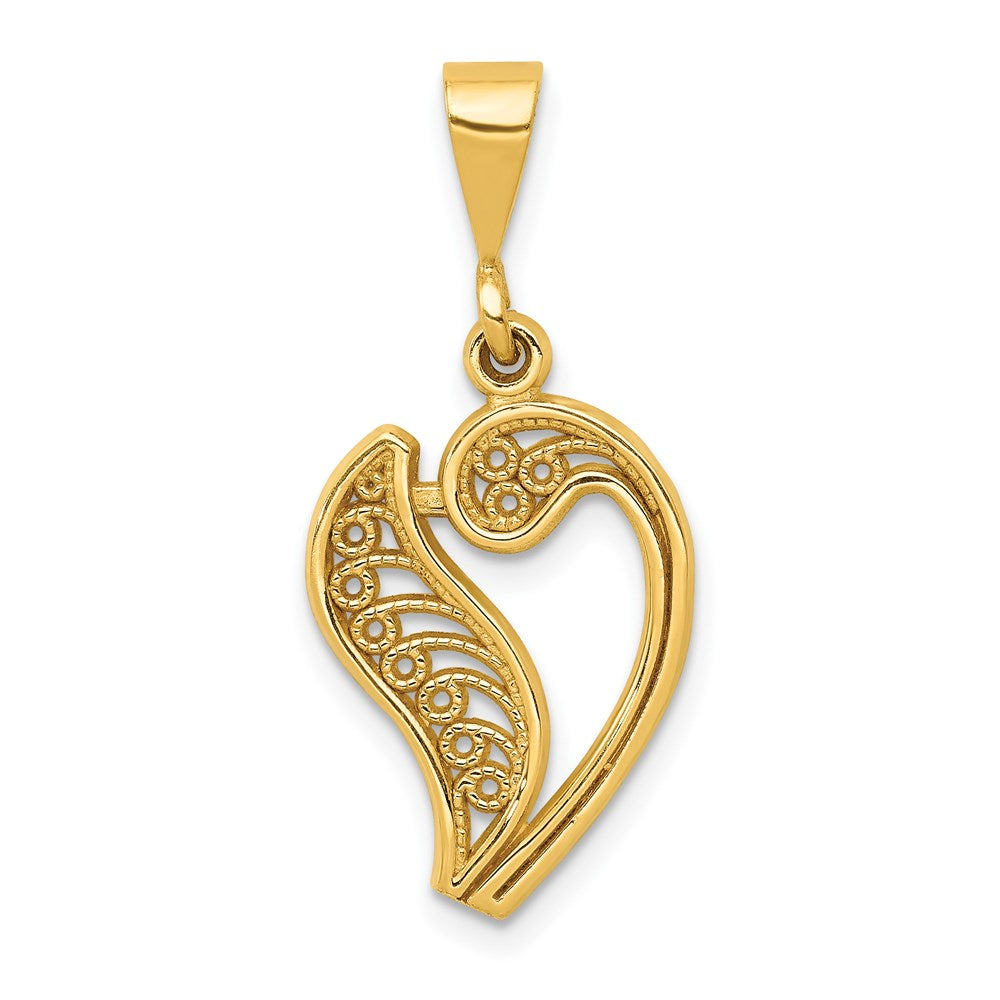 Million Charms 14K Yellow Gold Themed Alphabet Letter Initial V Charm