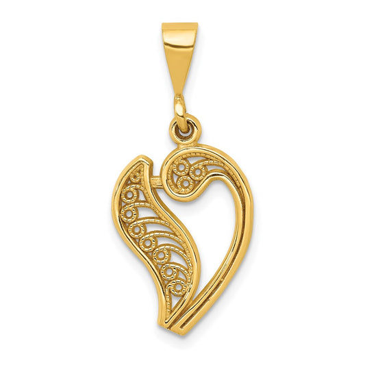 Million Charms 14K Yellow Gold Themed Alphabet Letter Initial V Charm