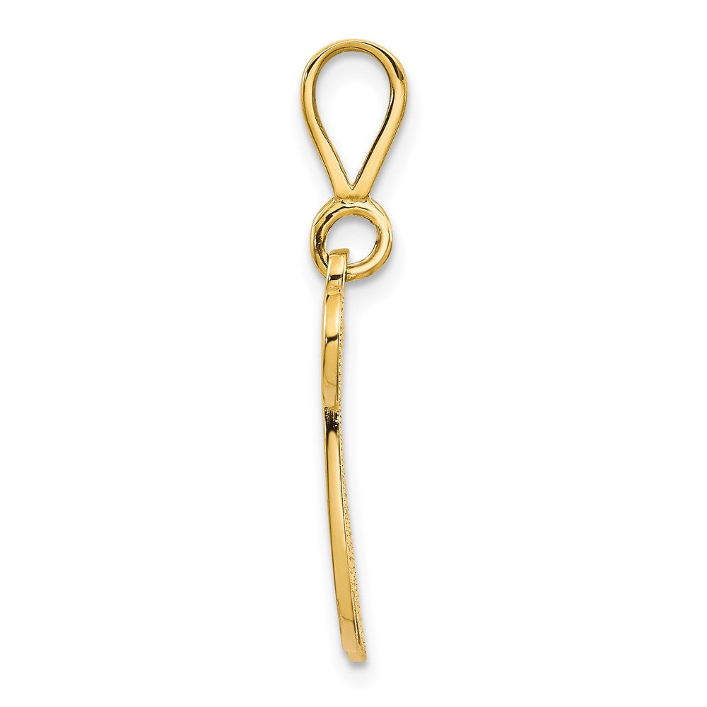Million Charms 14K Yellow Gold Themed Alphabet Letter Initial W Charm