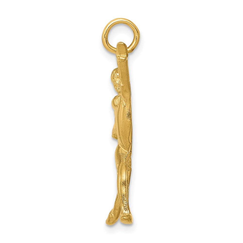 Million Charms 14K Yellow Gold Themed Gymnast Charm