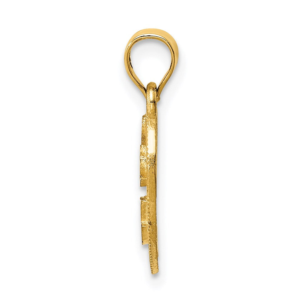 Million Charms 14K Yellow Gold Themed Heart Pendant