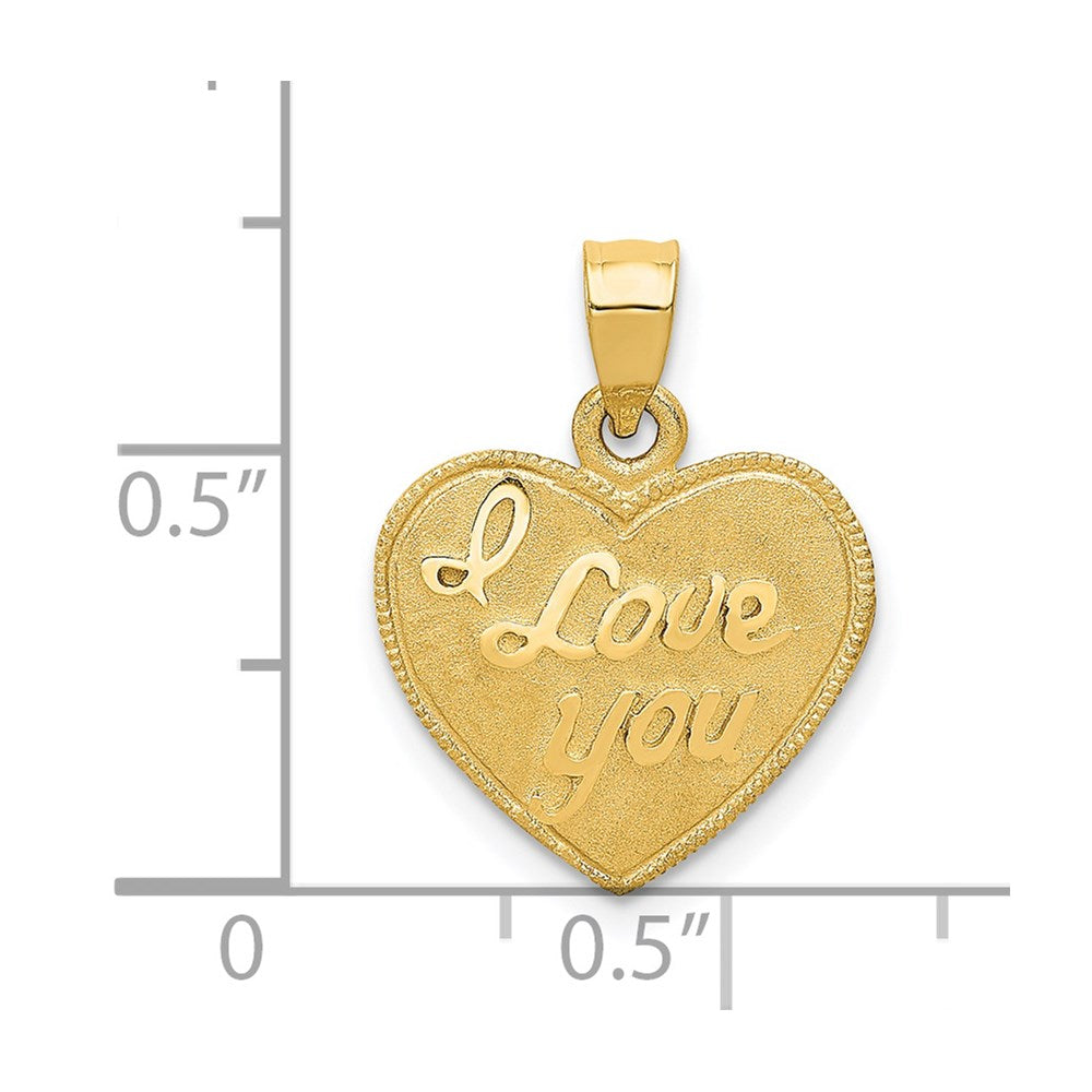 Million Charms 14K Yellow Gold Themed Heart Pendant