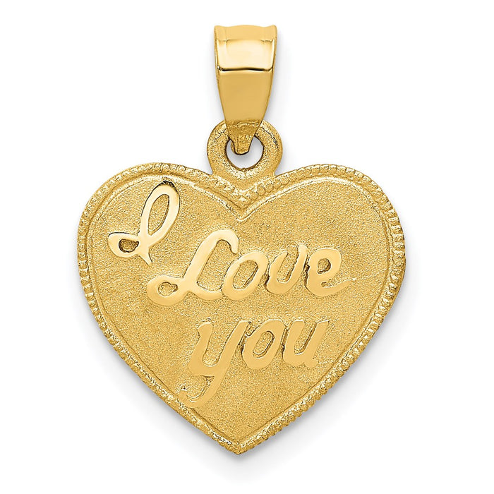 Million Charms 14K Yellow Gold Themed Heart Pendant