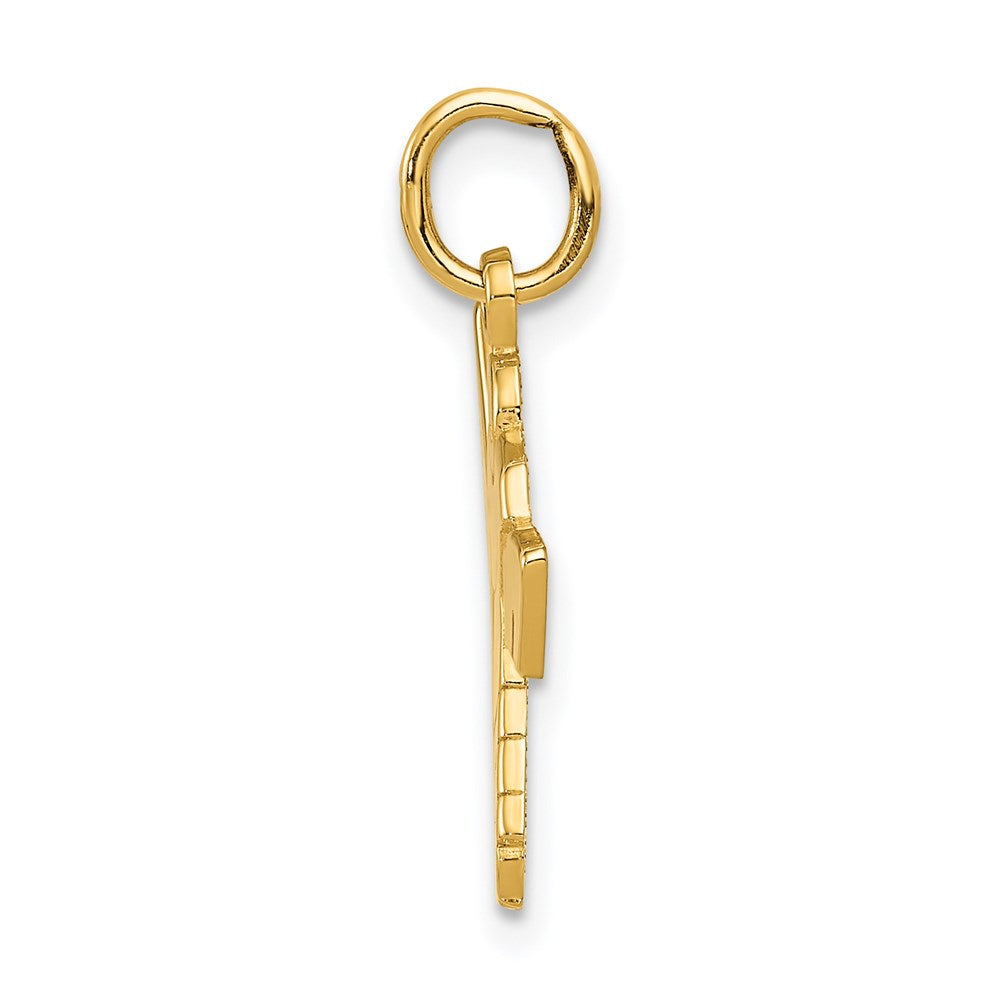 Million Charms 14K Yellow Gold Themed Sports Hockey Goalie Charm