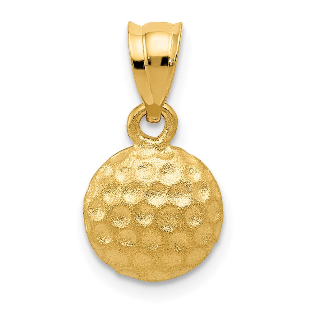Million Charms 14K Yellow Gold Themed Sports Golf Ball Charm