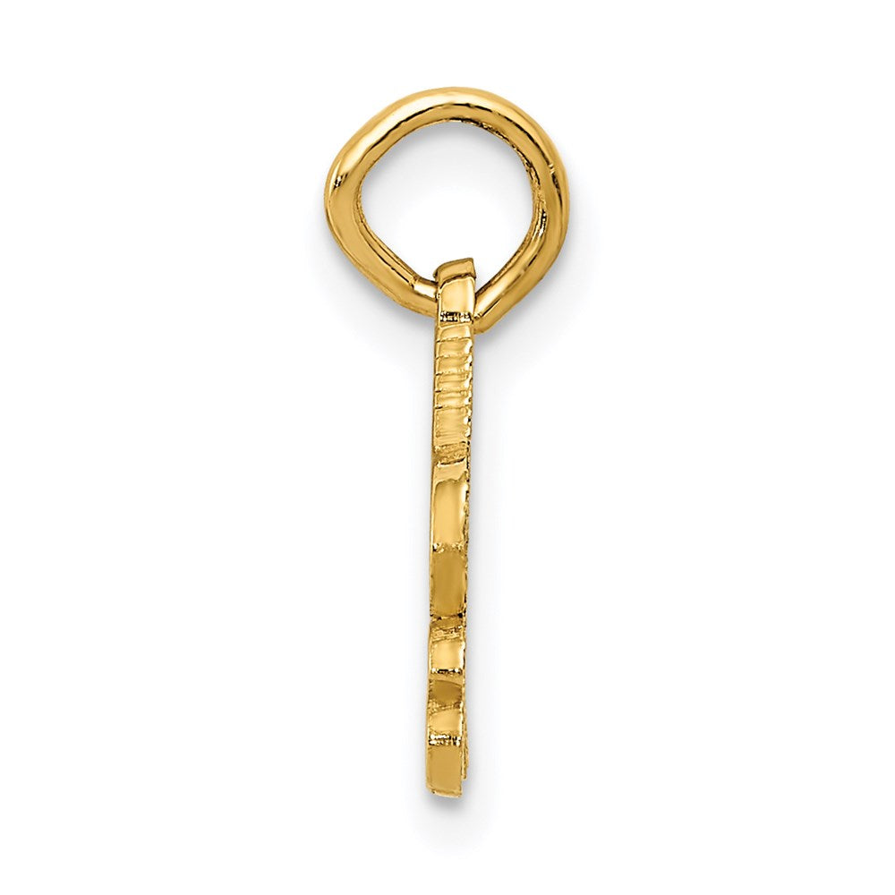 Million Charms 14K Yellow Gold Themed I Love Sports Tennis Charm