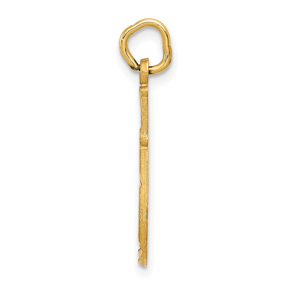 Million Charms 14K Yellow Gold Themed Sports Tennis Racquet Charm