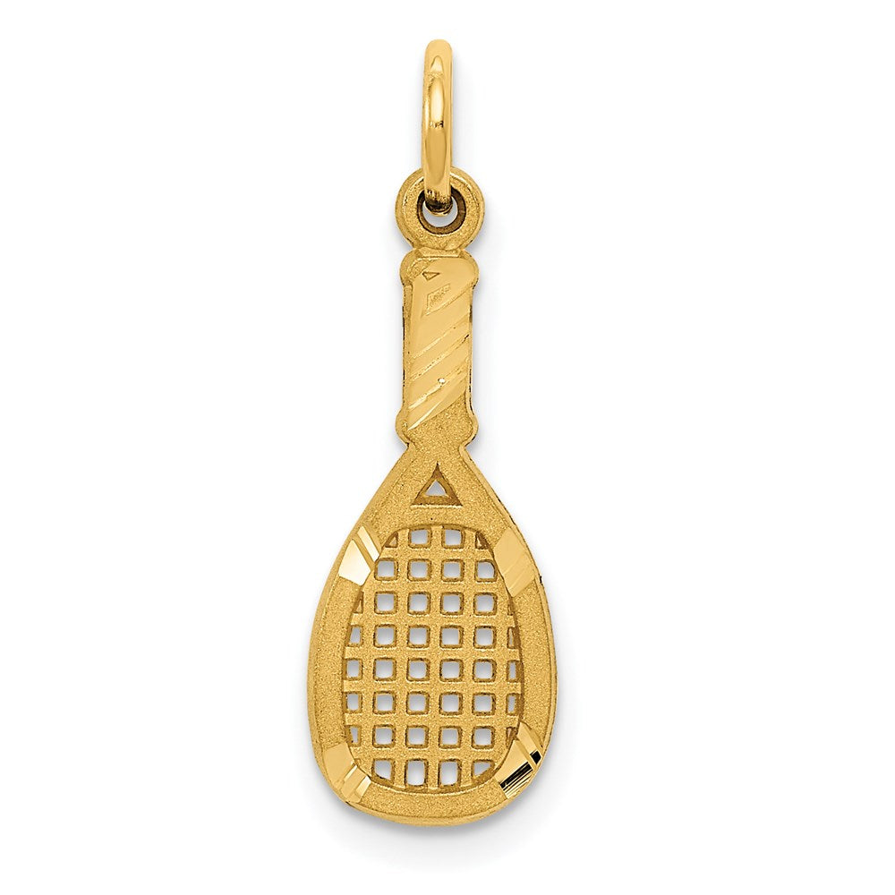 Million Charms 14K Yellow Gold Themed Sports Tennis Racquet Charm
